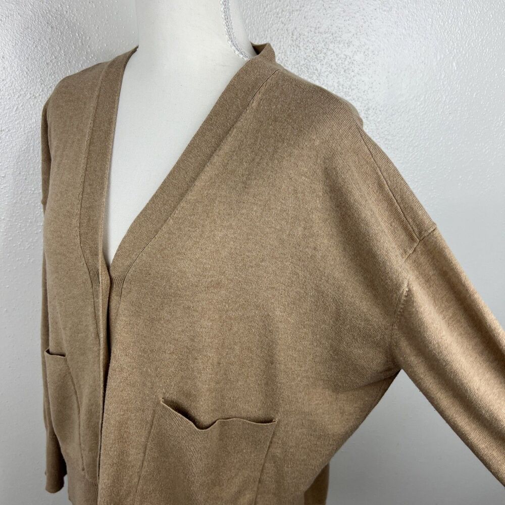 Cabi Sweater Women Small Camel Brown Button Up B-Side Cardigan Cotton Style 3711 - Picture 10 of 14